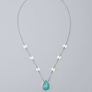 3/$30| 🌸 WHBM Jade Teardrop Pendant Necklace
